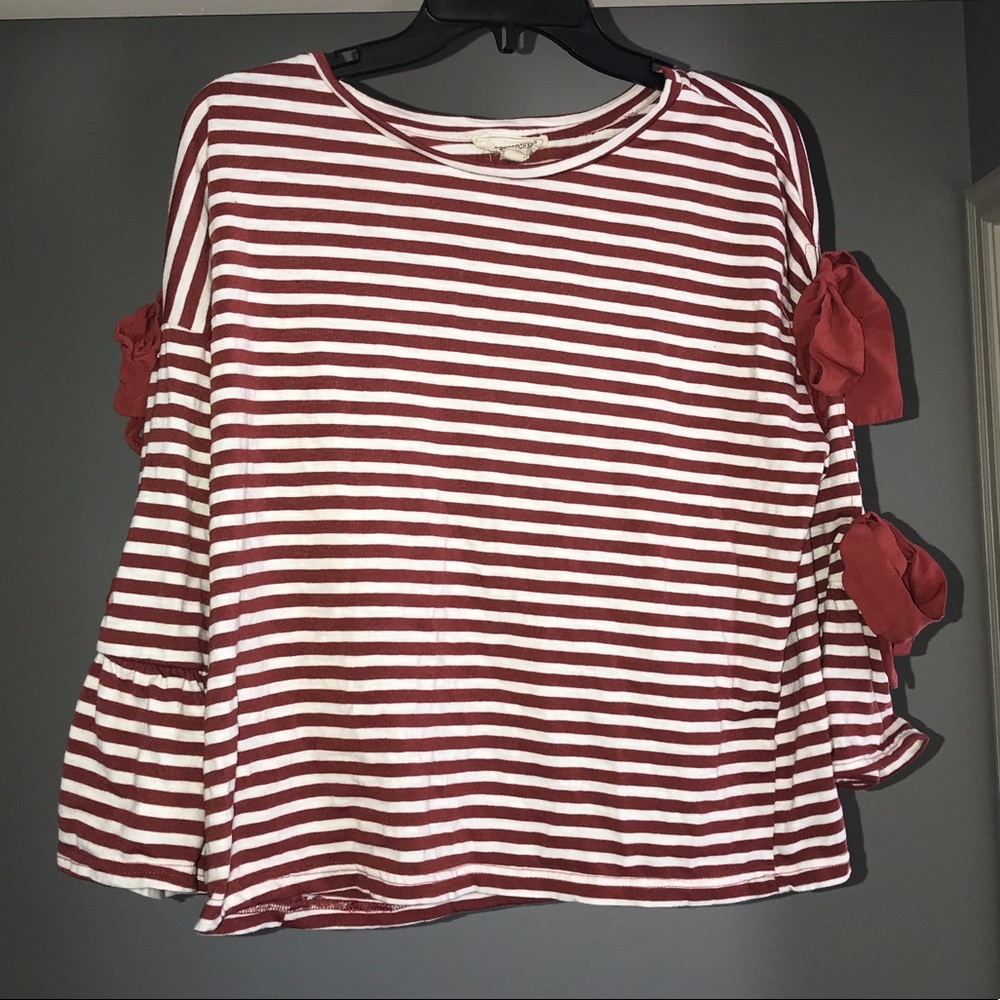 Burnt orange striped shirt